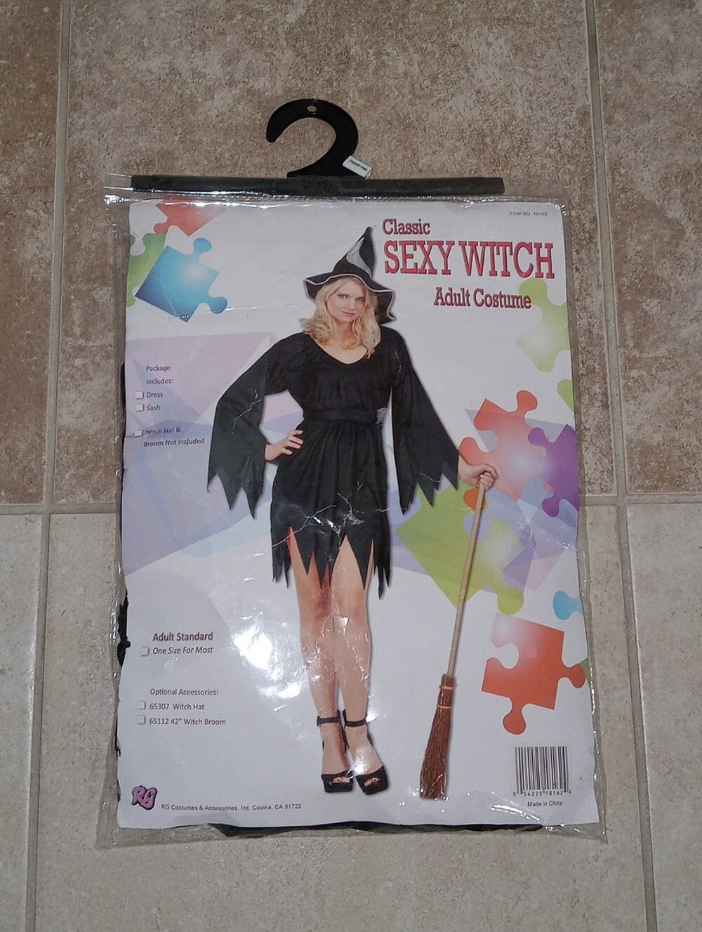 Black adult Gothic Witch Costume with Lace-Up Waist Corset